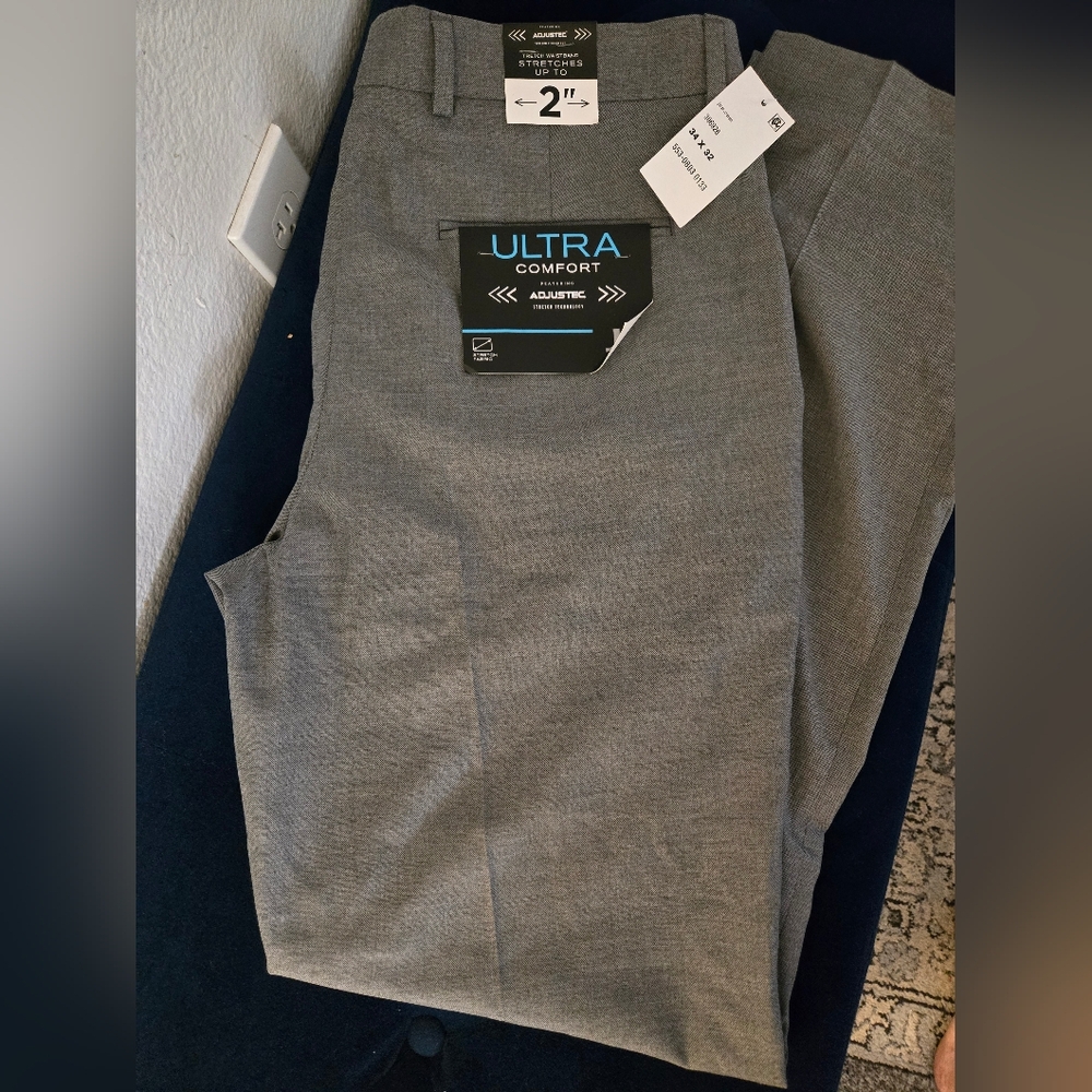 JF J.Ferrar Gray Men's Dress Pants